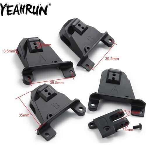 YEAHRUN 4PCS Aluminum Front Rear Shock Towers Mount for 1/10 RC Crawler TRX-4 TRX4 Upgrade Parts