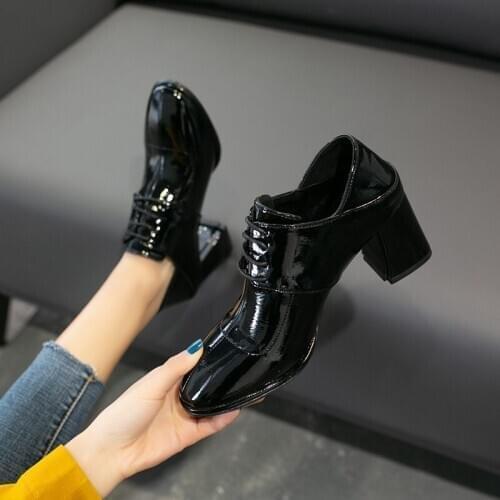 Spring Autumn High Heels Shoes Women White Wedding Shoes Rhinestone Bowknot Thick High Heels Fashion Party shoes U22-26