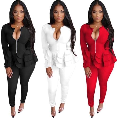 Womens Suit Two Piece Set Office Women Long Sleeve Suit Pants 2 Piece Set Female Winter Two Pieces Sets