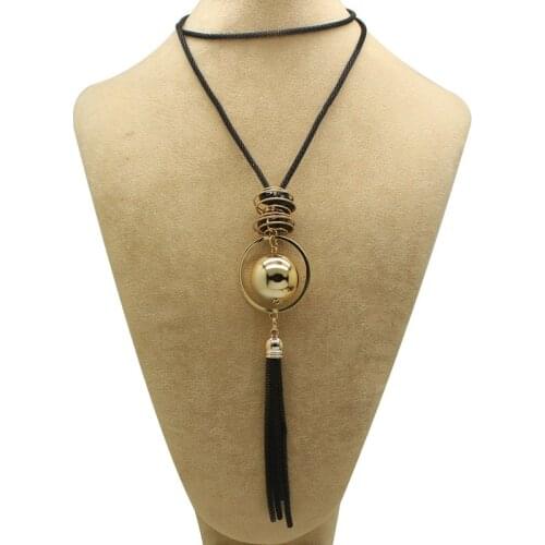 Women Necklace Fashion 6 Style Round Ball Tassel Pendant Necklace For Women Lady Best Gift XiongHang Designer