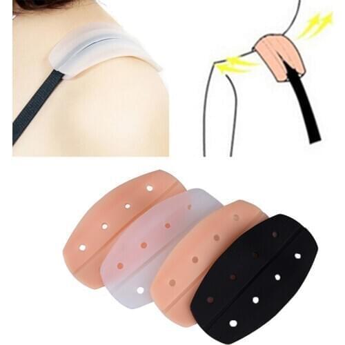 1Pair Soft Anti-slip Silicone Half-Transparent Shoulder Pads Lady Relief Pain Bra Strap Cushions No-Slip Holder