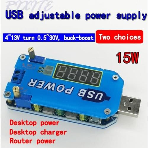 15W Adjustable DC-DC CC CV USB 5V to 3.3V 9V 12V 24V 30V Step Up/Down Power Supply Boost Buck Converter Module DP2