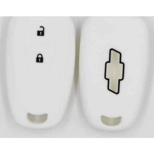 2PC Silicone Rubber Car Key Cover Set For Sierra Yukon For Chevrolet Silverado Suburban Tahoe Smart Key Case