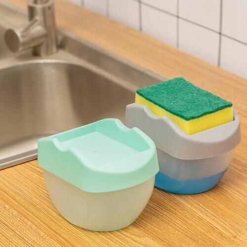 400ML 2 In 1 Soap Dispenser Innovative Design Soap Pump And Sponge Tank For Families Schools Offices Hospitals Hotels