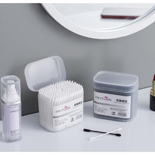 200Pcs Cotton Swabs Paper Handle Double Head Swab Ear Cleaning Health Cotton Tipped Applicator Stick Multi-functional Tool U3