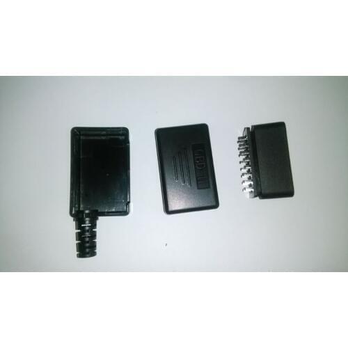 50pcs Best Price DIY 16pin 16 Pin OBD-II OBDII OBD 2 OBD2 J1962 male Connector Plug With Enclosure Adapter no need Screw