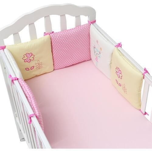 6Pcs/Set Baby Bed Bumper Comfortable Free Combination of Cotton Newborn Infant Bed Bumper In The Crib Toddler Bedding Set