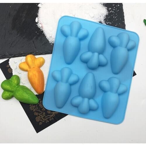6 pieces of radish silicone mousse mold chocolate ice cream cake baking tools jelly pudding mold manual resin mold
