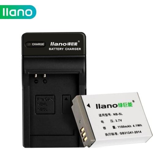 LLANO NB-5L NB5L Camera Battery NB 5L Chager For Canon IS HS IXUS800 IS 850 860 900 950 960 970 980 S110 SX200 SX210 SX220