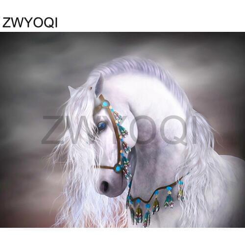 DIY 3D Diamond painting Horse Full Square Diamond embroidery Cross stitch Horse animal Full Round Diamond mosaicHorse animal