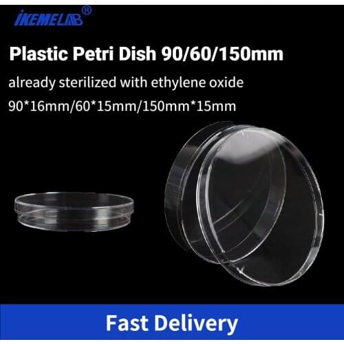 90mm 60mm Petri Dishes Lab Supplies Clear with Lids Sterile Plastic Petri Dishes 10Pcs/lot
