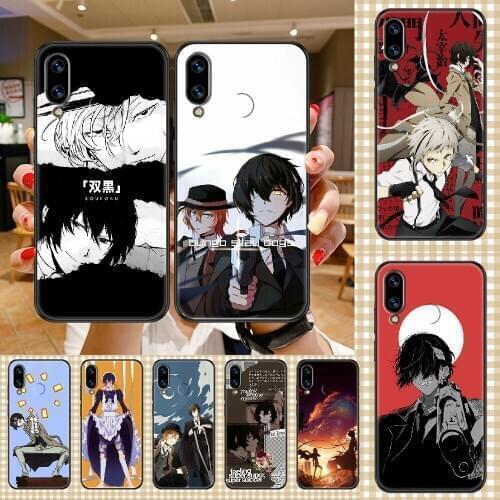 Anime Bungou Stray Dogs Phone case For Huawei Honor 6 7 8 9 10 10i 20 A C X Lite Pro Play black trend bumper luxury hoesjes art