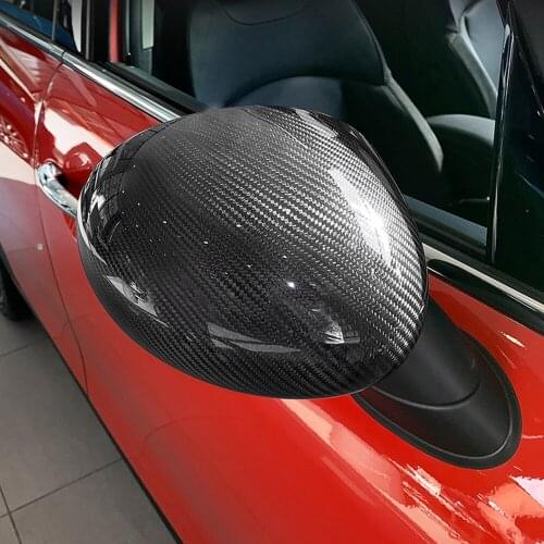 2pcs Outside Door Rearview Mirror Cover Case Carbon Fiber Protector For Mini Cooper JCW F54 F55 F56 F60 Countryman Accessories