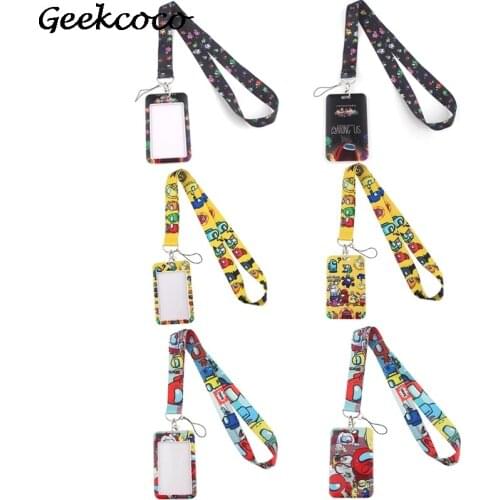 J2114 Cartoon Animals Card Holder ID Holder Bus Card Holder Staff Card With Lanyard