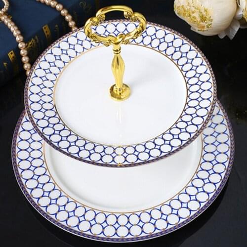 European Three Layer Fruit Plates Cake Snack Tray Dried Holder Buffet Display Rack Living Room Dessert Special Plate