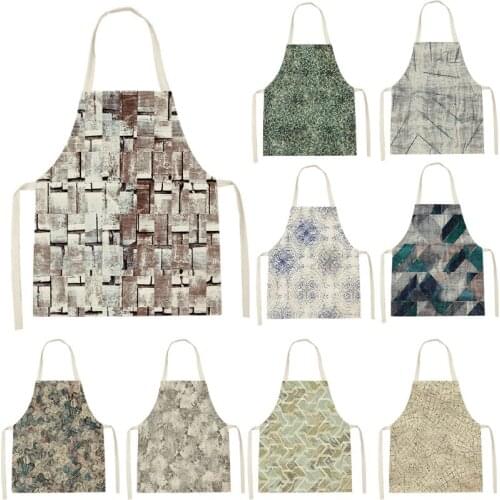 Apron Kid Apron Kitchen Household Item Marble Texture Apron Adult Hair Apron 55-68cm Apron Custom Logo Kitchen Supplie Tablier