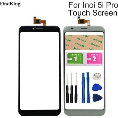 Mobile Touch Panel Sensor For Inoi 5i / 5i Lite / 5i Pro Touch Screen Front Glass Digitizer Lens Sensor 3M Glue Tools