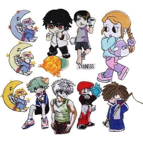 Japanese anime Style Baby moon Patches for Clothes Two dimensional boyEmbroidery Appliques Diy Child Clothing Accessories