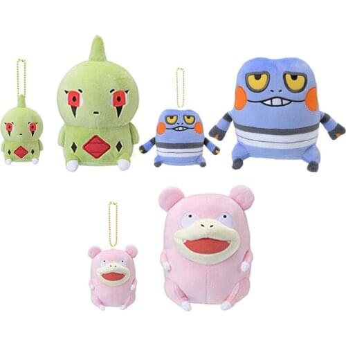 10cm Pokemon Stuffed Plush Toys Larvitar Slowpoke Croagunk Anime Ornaments Pendant Cute Animals Doll Kids Toy Birthday Gift 20cm