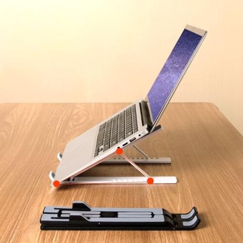 ABS Laptop Stand Adjustable Portable Lightweight Tablet Stand Non-Slip Foldable Desktop Holder Compatible With 11– 17inch Laptop