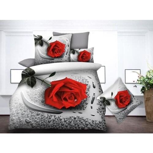 BEST.WENSD New king bedding set jacquard duvet cover set 3d Rose flower Wedding Four-piece Kit bedding set luxury jogo de cama