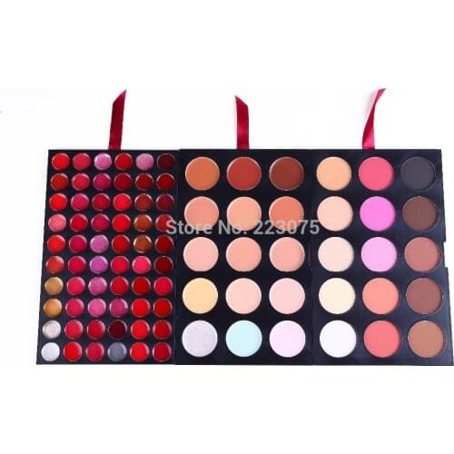Pro 90 colors Makeup Pallette 15 Blush 15 Concealer Camouflage 60 Lip Gloss Kit Beauty Cosmetic