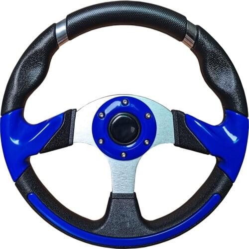 Golf Cart Steering Wheel or Steering Wheel Adapter for Most Golf Carts Use EZGO Club Car Yamaha (13.7 inches)