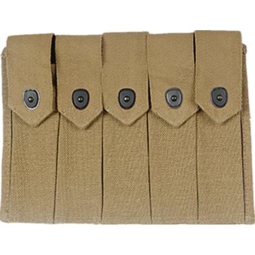 WW2 Retro Thompson 5 Cell Magazine Pouch Hard Pouch Molle Pouch US Ammo Pouch Waist Belt Pouch