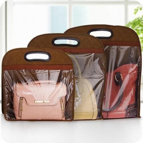 Clothes bag Handbag Dust Cover Leather Bag Protector Hanging Storage Closet Organizer package bag Home storage organizador
