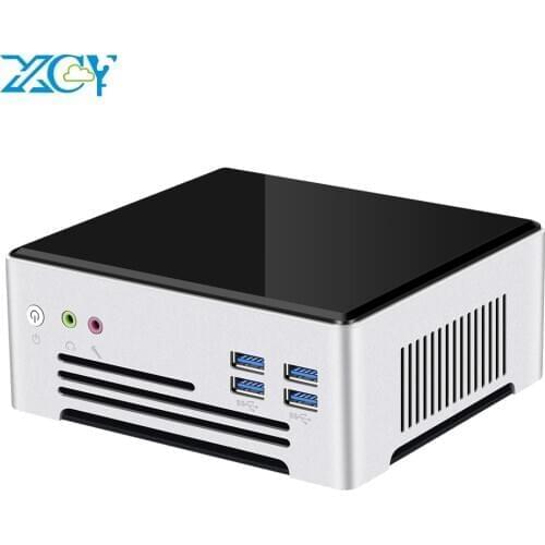 XCY Mini PC Intel Core i7 7820HQ Quad-Cores DDR4 M.2 SSD Windows 10 2.4G/5.0G WiFi 4K UHD HDMI + DP Dual Ethernet 6xUSB3.0