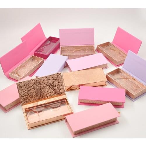 100/pack Wholesale false custom logo eyelash packaging box Faux Cils lash box package 25mm mink lashes makeup case bulk vendors