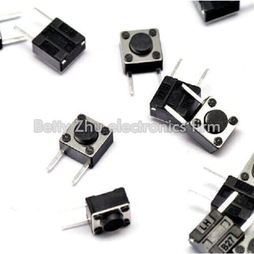 1000PCS/LOT 6 * 6 * 4.3MM TACT SWITCH DIP / side foot side of two feet