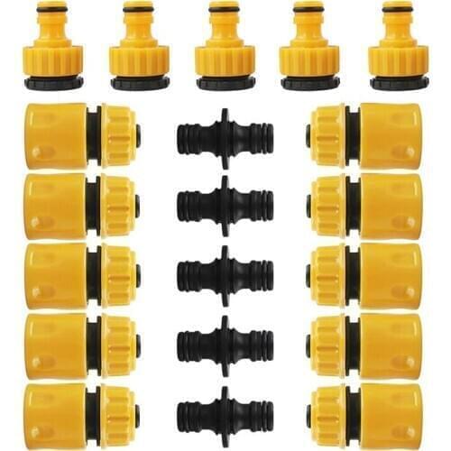 20 Pcs Garden Hose Connector Set, Connector Hose End Connector Double Hose Connectors Extender Hose Quick Connectors