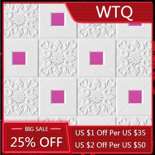 3D stereo wall stickers self-adhesive ceiling decorative stickers living room bedroom TV background wallpaper foam wallpaper