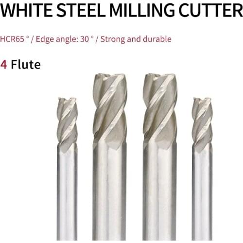 1 pcs/5pcs/10pcs 4flute 3x6x8x52 / 10x10x22x72 / 18x16x32x92 CNC machine tool machining tungsten steel alloy white steel millin