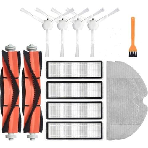 AD-Main Side Brush Mop Cloth Filter Replacement Kits for Xiaomi Mijia 1C / STYTJ01ZHM Robotic Vacuum Cleaner Accessories