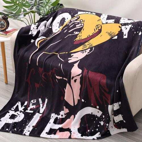 Anime ONE PIECE Cartoon Monkey D. Luffy Printed Blanket Throw Sofa Blanket Office Travel Bed Sheet Warm Blanket Kids Cos Gifts