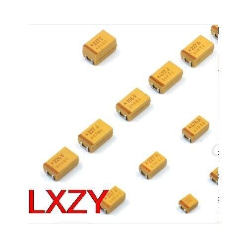 Free Shipping Tantalum Capacitive 10uf 100uf 47uf 470uf 220uf 22uf 6.3/10/16/35V Tan-mlcc SMD inductance