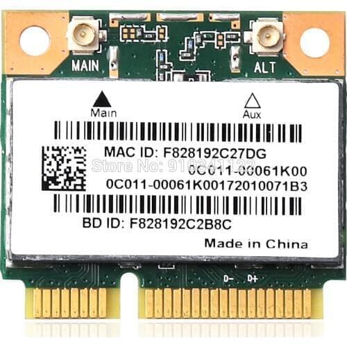 QCWB335 AR956X Wireless LAN Card Wifi + BT4.0 WCBN612AH-L6 Half PCI-E 2.4GHz 802.11b/g/n for Lenovo IdeaPad S510p B50-30 B50-35