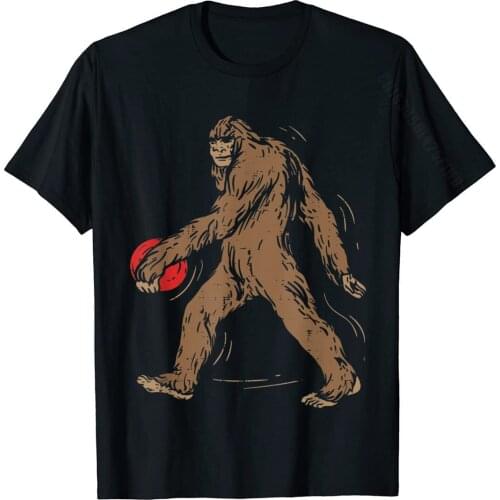 Bigfoot Disc Golf Gift For A Disc Golfer T-Shirt Funny T Shirt Company Tops T Shirt Cotton Young Design