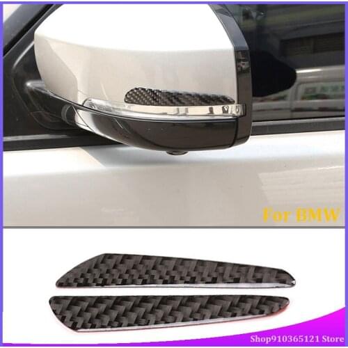 Real Carbon Fiber Side Rearview Mirror Anti-collision Strip Trim For BMW F10 F15 F16 F25 F26 F30 F34 F35 For Land Rover Series