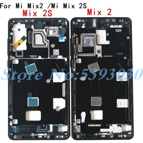 For Xiaomi Mi Mix 2 mix2 / For Xiaomi Mi Mix 2S mix2S Front Housing Chassis Plate LCD Display Bezel Faceplate Frame+Side keys