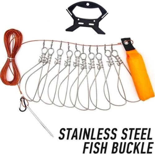 ARDEA live fish lock buckle stainless steel 5m/10m with floating steel rope large fish controller accessories fishing equipment