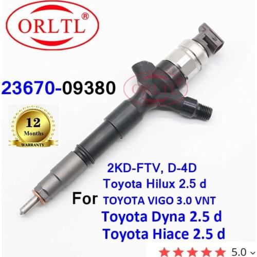 ORLTL Diesel Engine Injector 23670-09380 Nozzle 2367009380 23670 09380 For TOYOTA VIGO 3.0 VNT Hilux Dyna Hiace 2.5 d