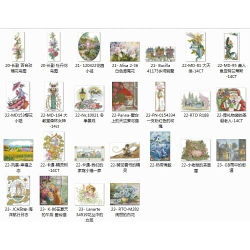Top selling 14.99usd flowers 17 Counted Cross Stitch 11CT 14CT 18CT DIY Chinese Cross Stitch Kits Embroidery Needlework Sets