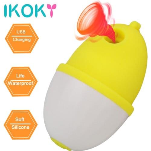 IKOKY Oral Licking Sucking Vibrator Vagina Nipple Sucker 7 Frequency Sex Toys for Women Clitoris Stimulation Blowjob