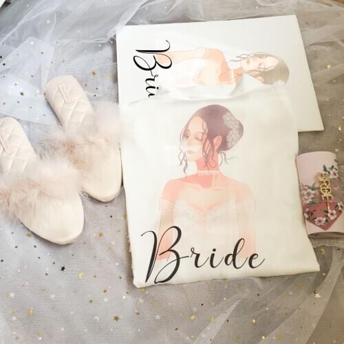 Custom robe Team Bride Squad bridesmaid Maid of honor hen party gift Anniversary birthday gifts for girlfriend woman wedding