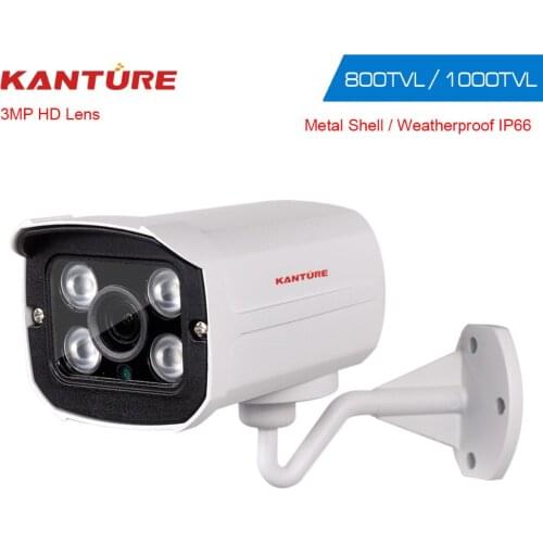 KANTURE CMOS Security camera 800TVL/1000TVL IR-Cut Filter 30m Day/Night Vision Outdoor Waterproof Surveillance CCTV Camera