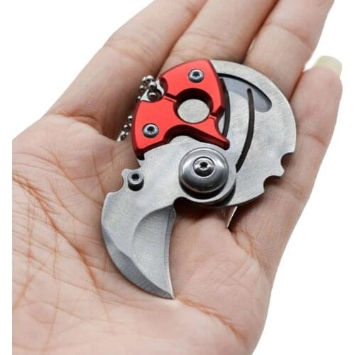 Pocket Round Folding Small Fishing Knife Keychain Coin For Outdoor Tactic Survival Self Defend Opener Parcel Letter Fishing Tool