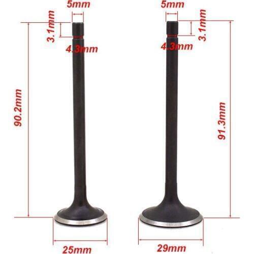 Motorcycle Engine Valve Intake Exhaust Stem Valve for JIALING Honda CB133 JH125 CB 133 JH 125